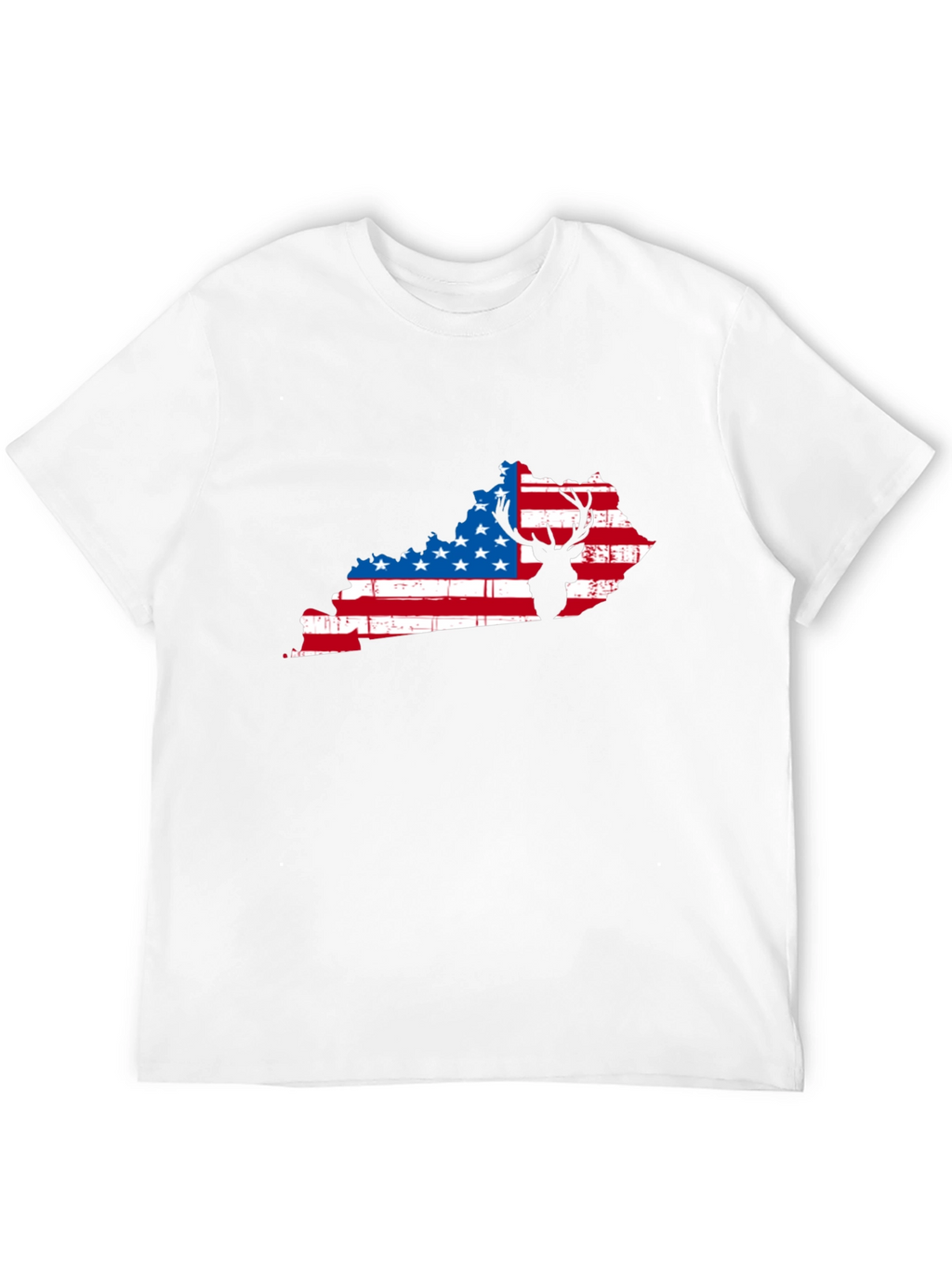 Patriotic Kentucky Deer Black T-Shirt