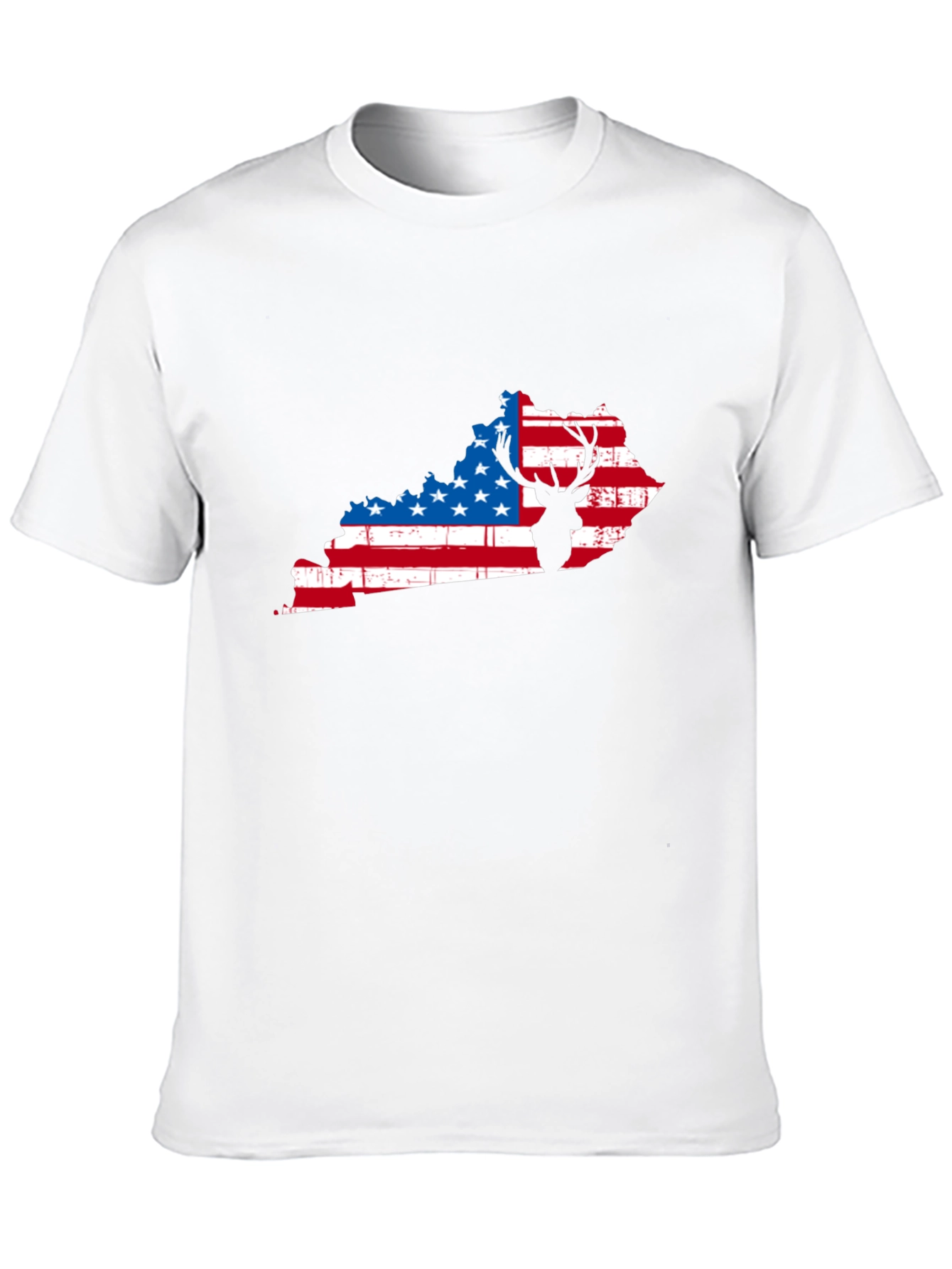 Patriotic Kentucky Deer Black T-Shirt