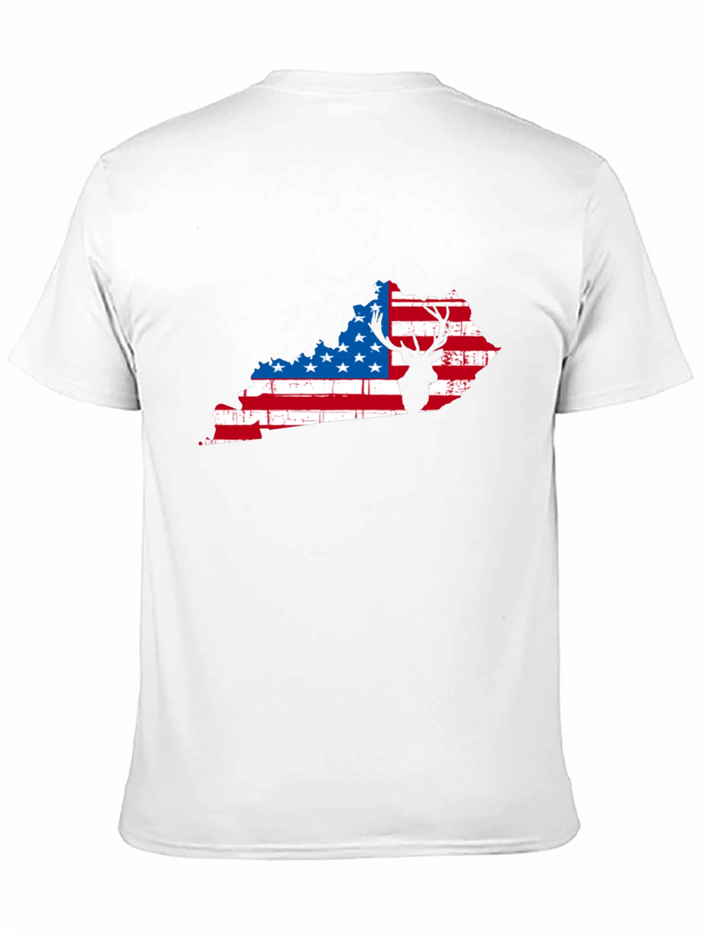 Patriotic Kentucky Deer Black T-Shirt