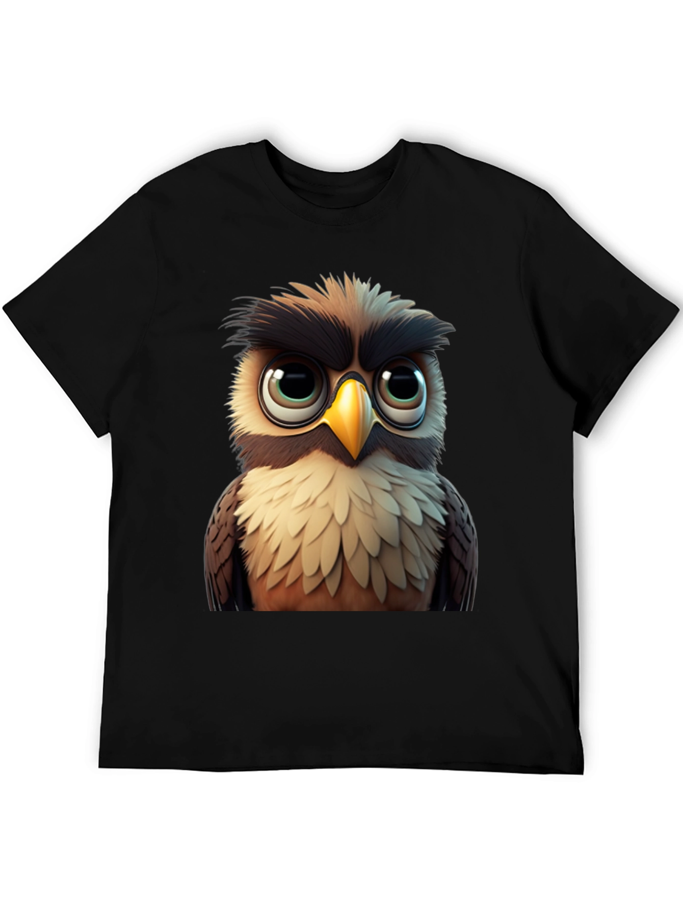 Owl Graphic Black T-Shirt - Soft Cotton Tee