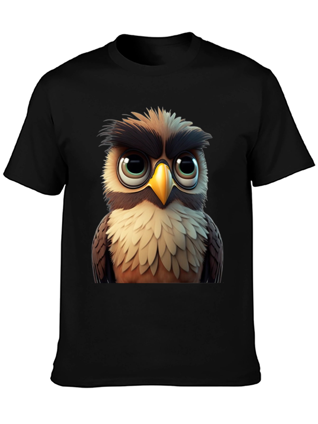 Owl Graphic Black T-Shirt - Soft Cotton Tee