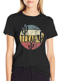 Texas Desert Cactus Graphic T-Shirt