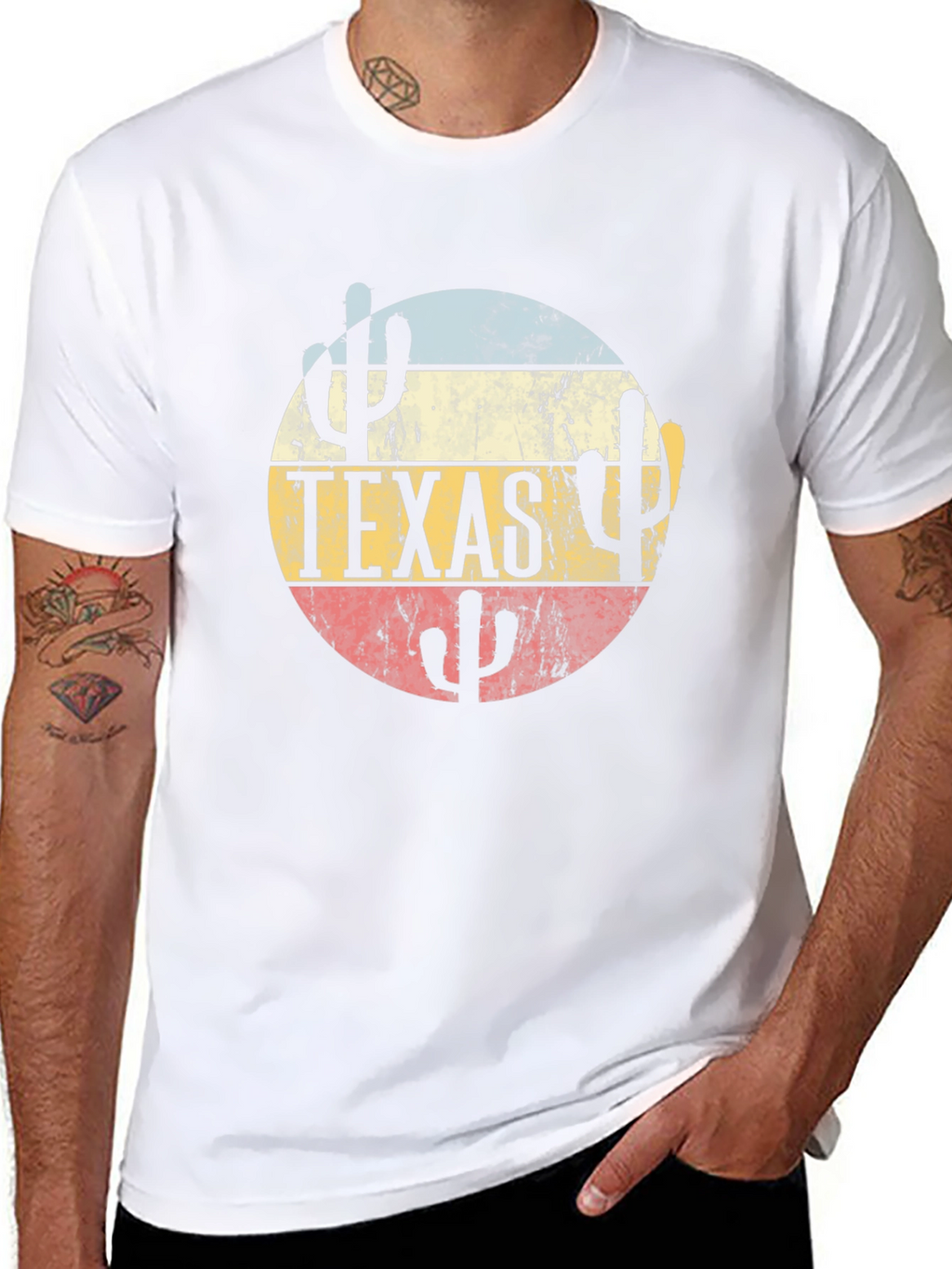 Texas Desert Cactus Graphic T-Shirt