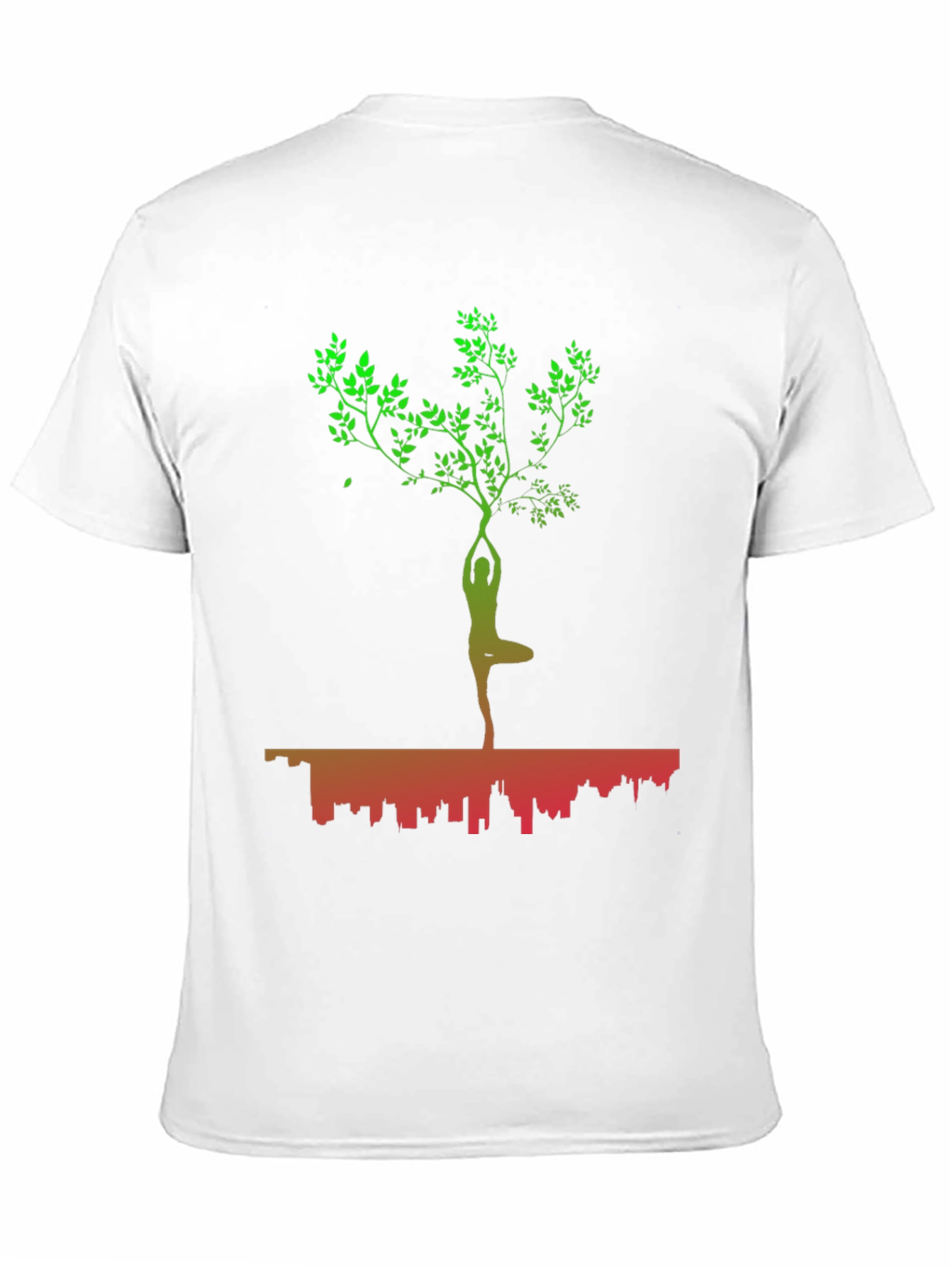 Yoga Tree Cityscape Graphic T-Shirt