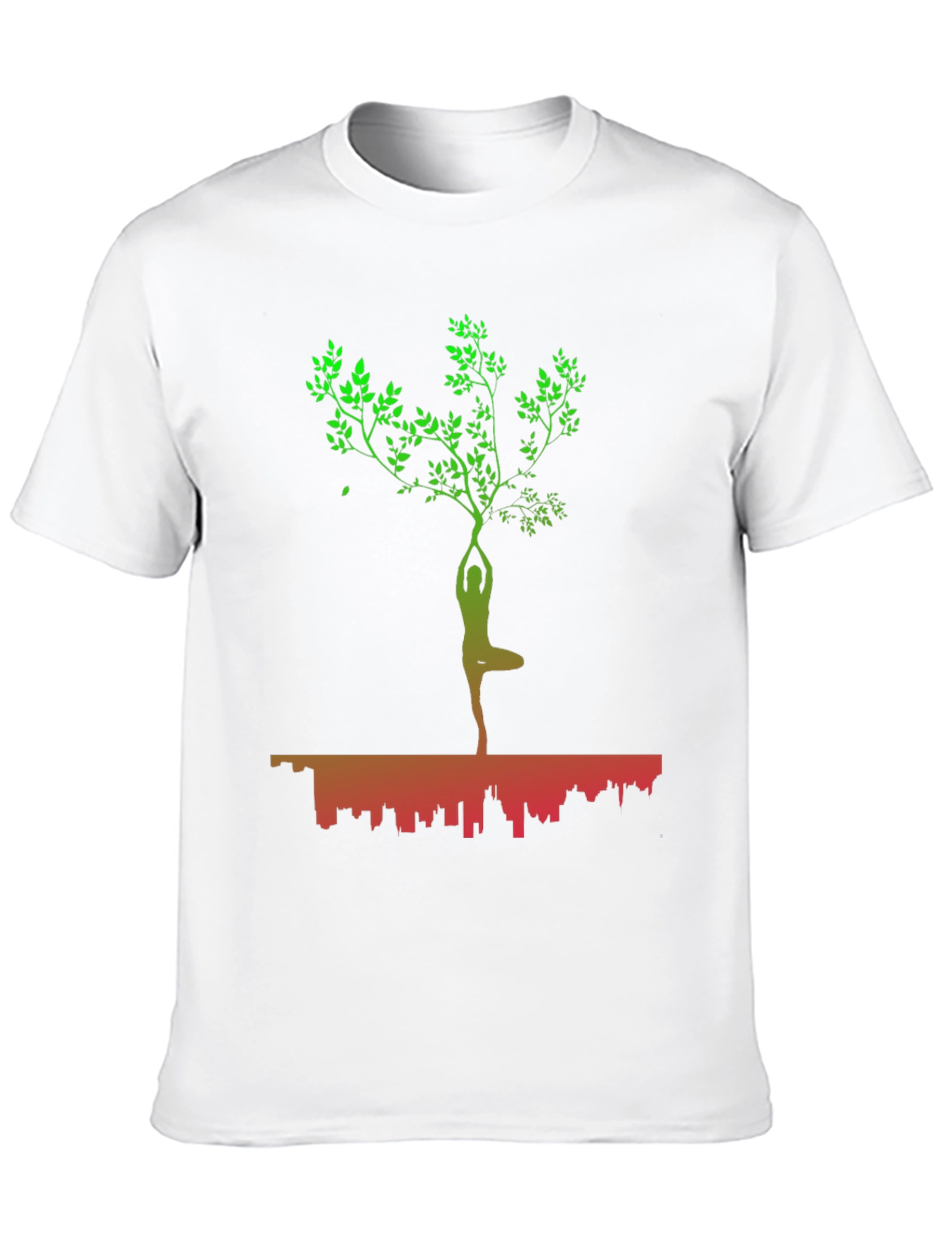 Yoga Tree Cityscape Graphic T-Shirt