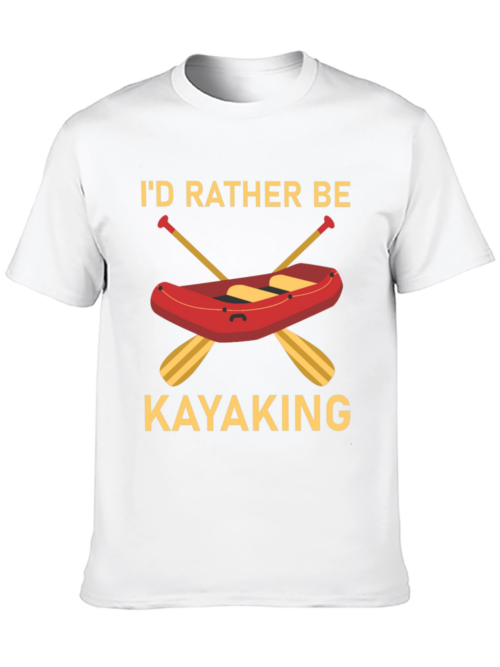 Id Rather Be Kayaking Black T-Shirt