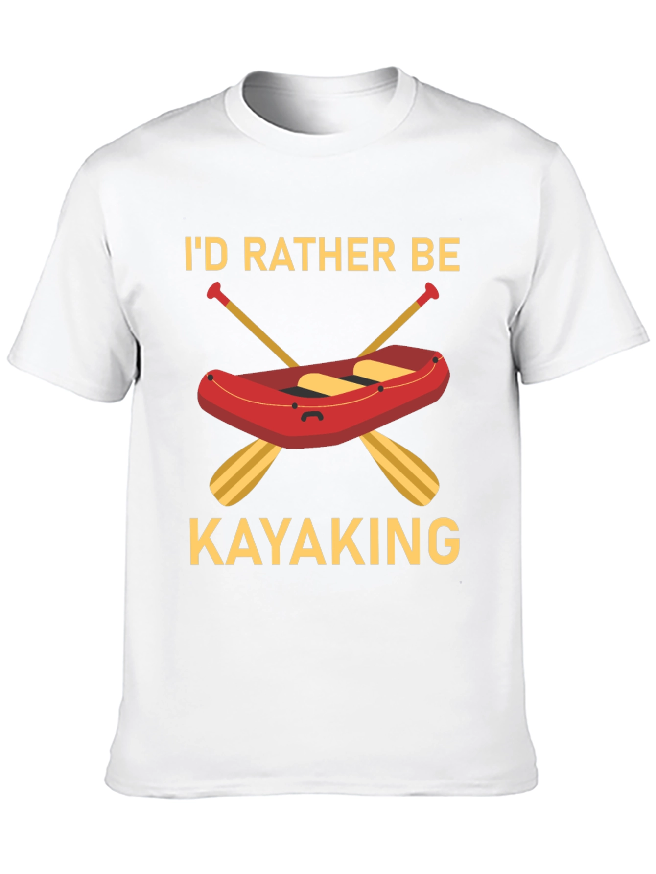 Id Rather Be Kayaking Black T-Shirt