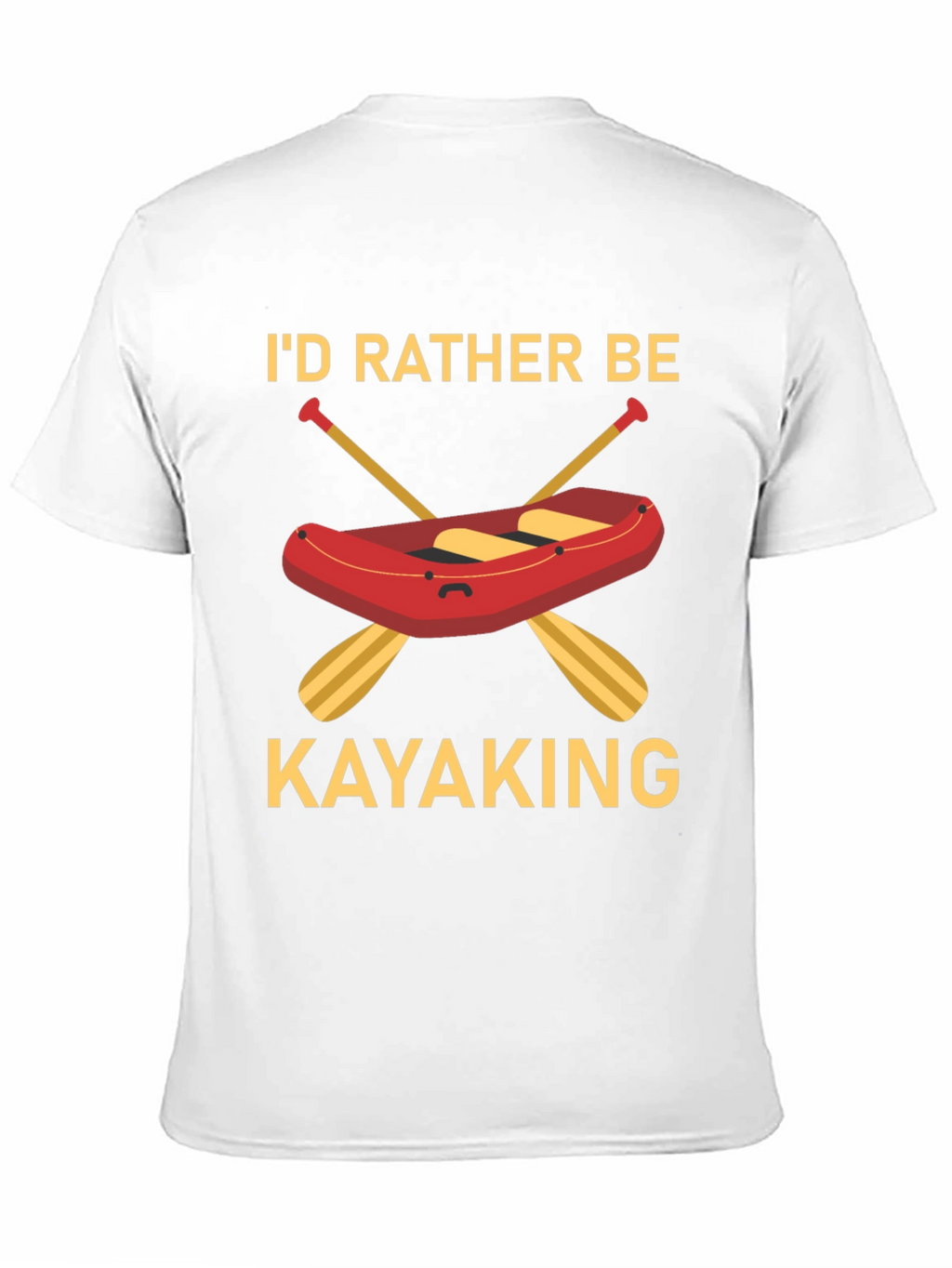 Id Rather Be Kayaking Black T-Shirt