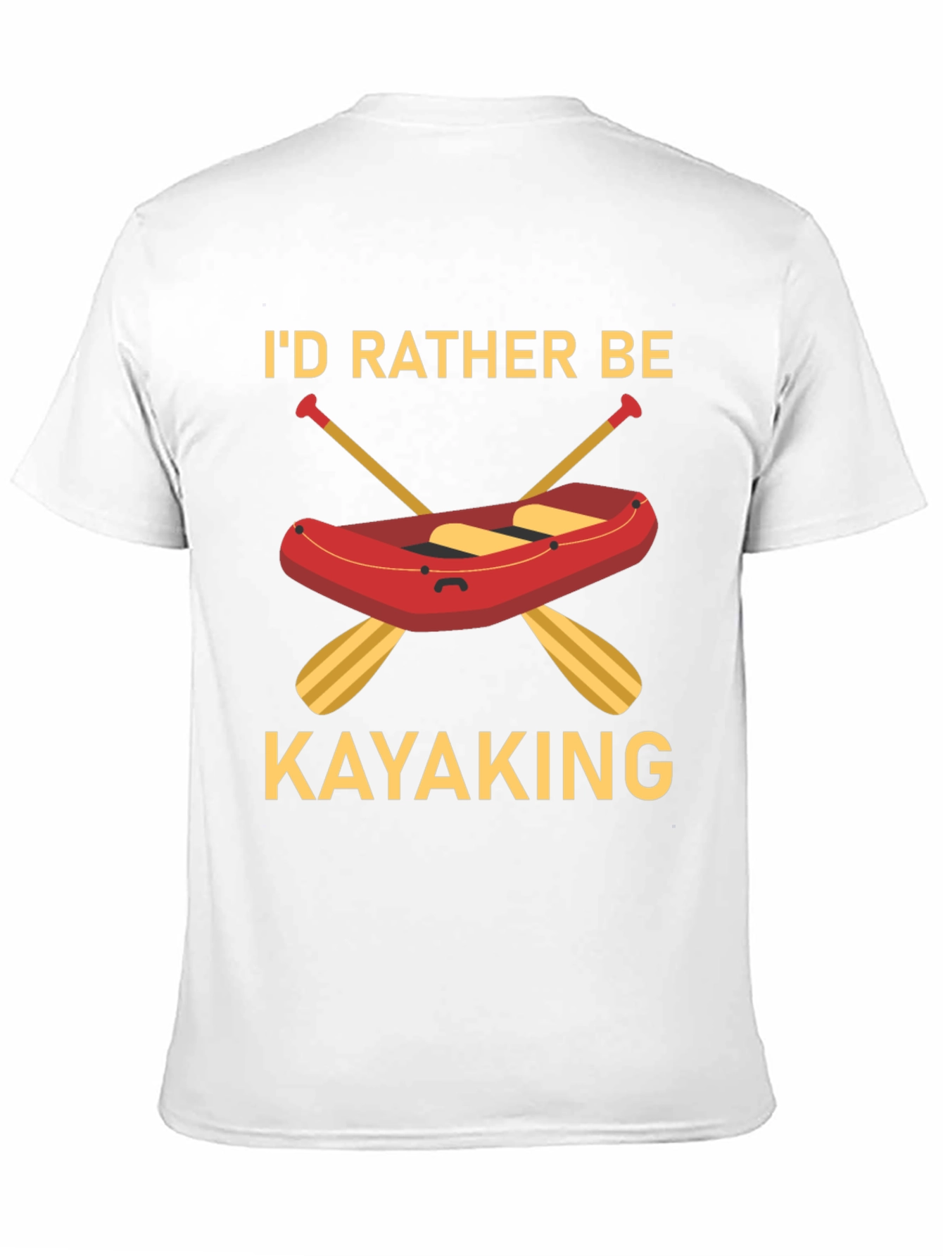 Id Rather Be Kayaking Black T-Shirt