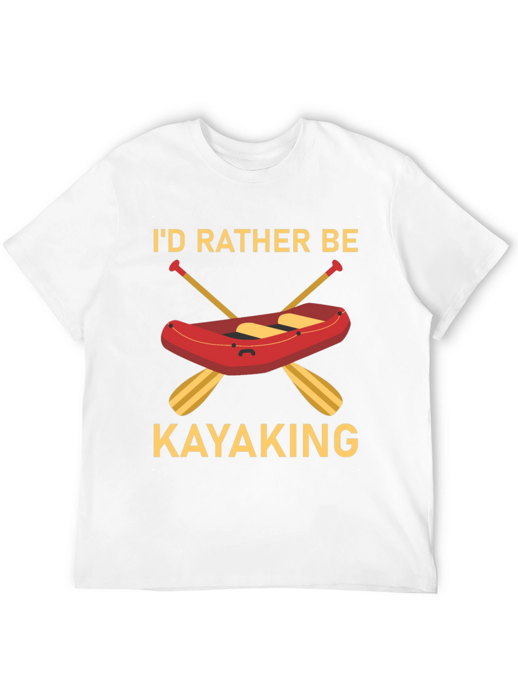 Id Rather Be Kayaking Black T-Shirt