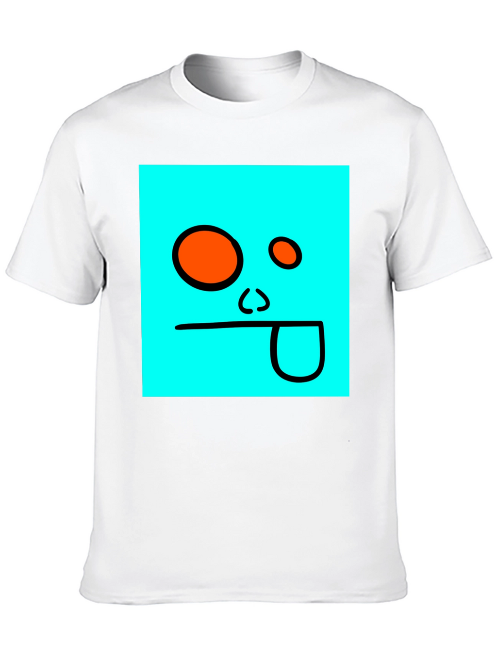 Funky Face Graphic Tee - Unisex Black Cotton T-Shirt