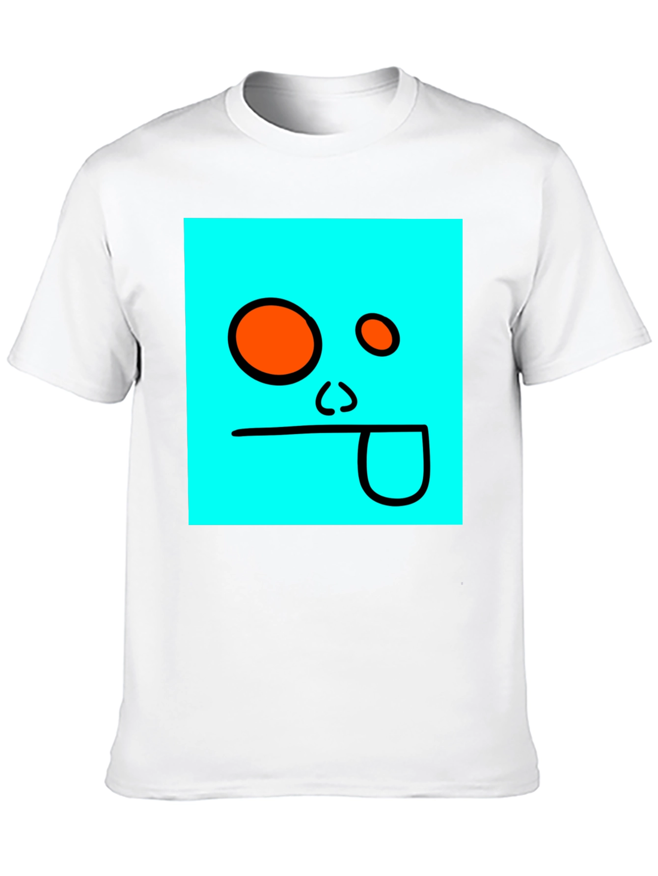 Funky Face Graphic Tee - Unisex Black Cotton T-Shirt