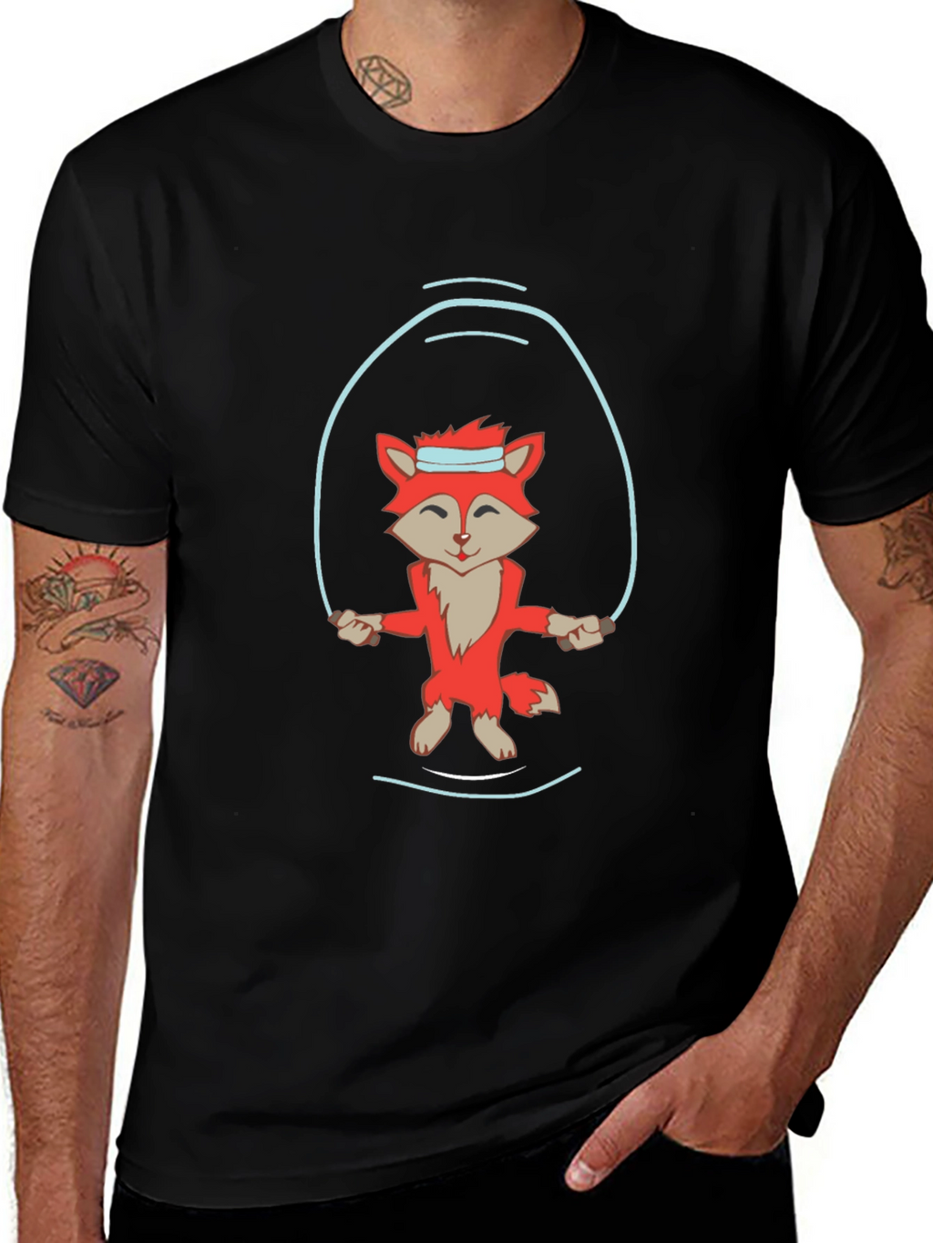 Fox Jumping Rope Graphic Tee