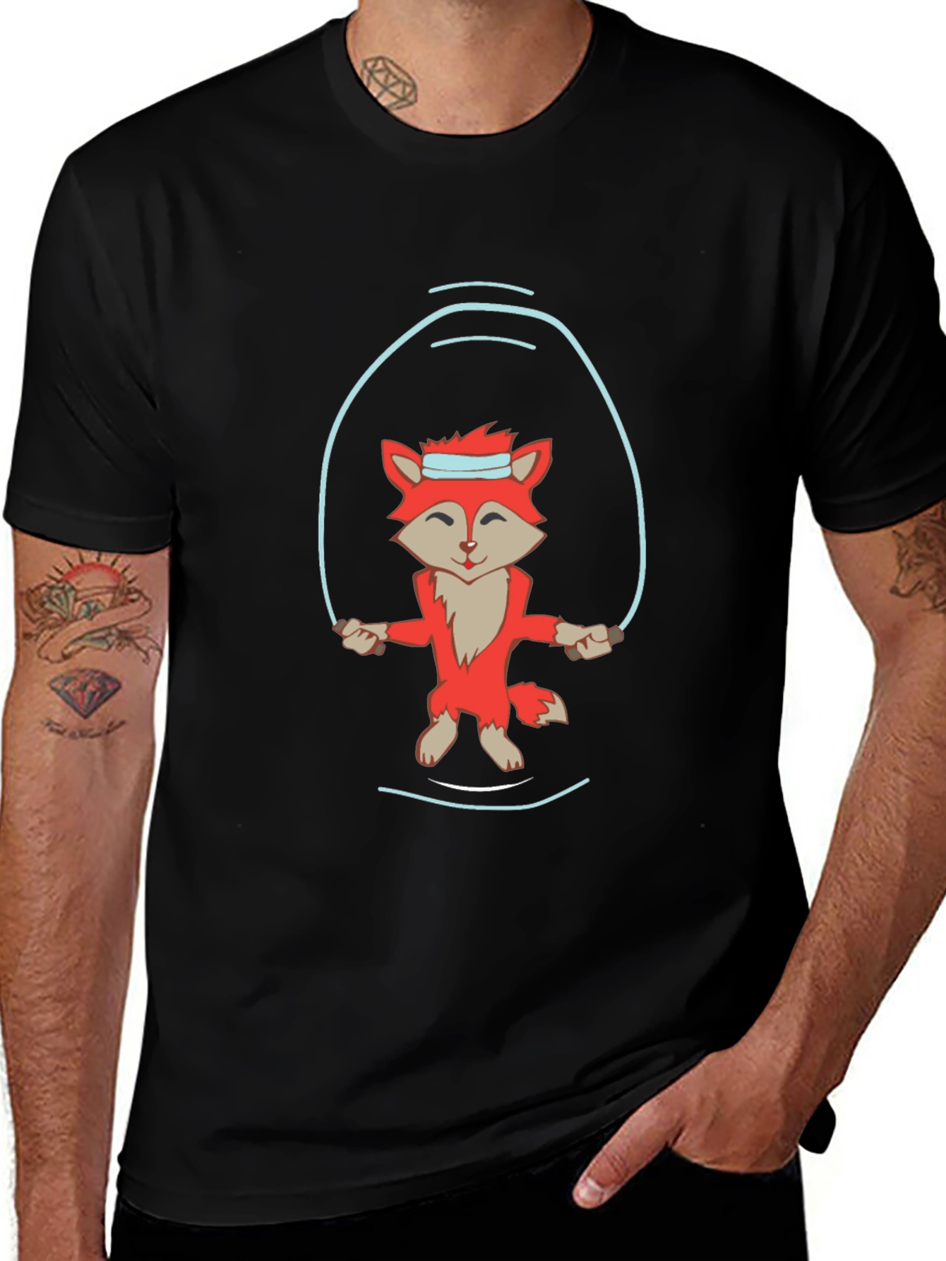 Fox Jumping Rope Graphic Tee