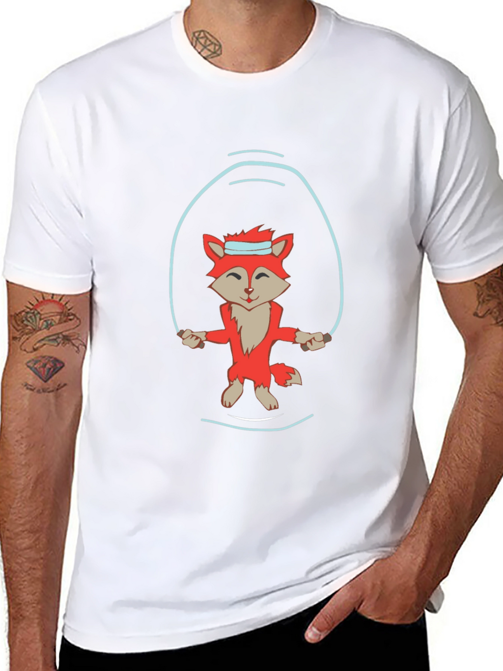 Fox Jumping Rope Graphic Tee