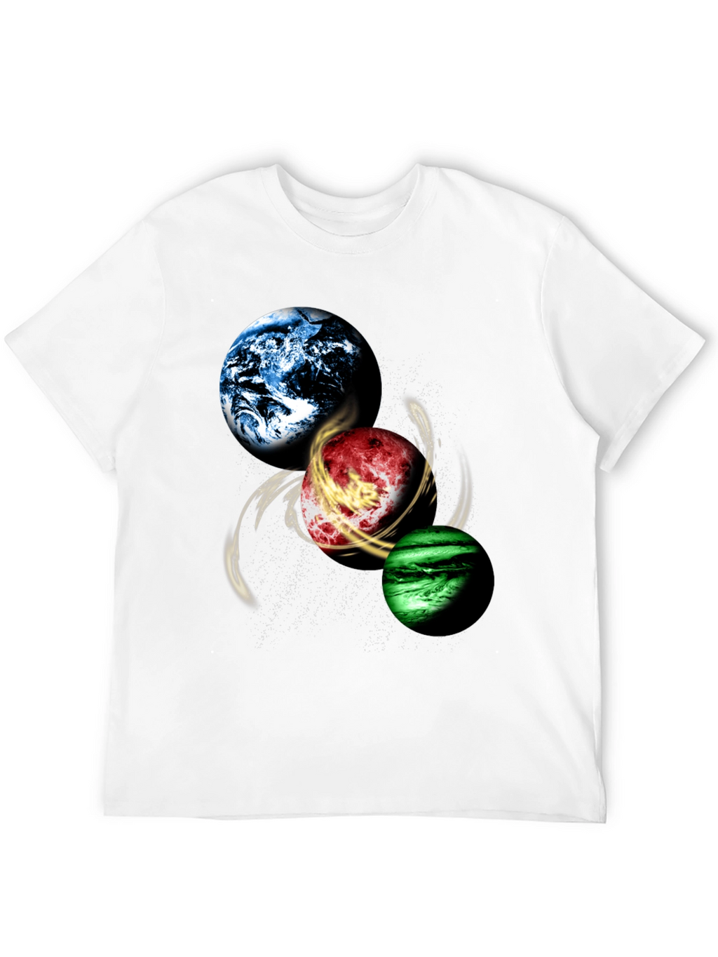 Planetary Swirl Graphic Tee - Black