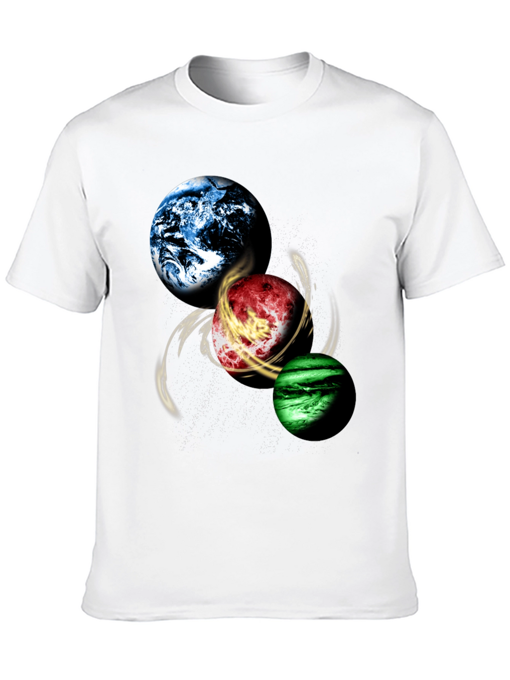Planetary Swirl Graphic Tee - Black