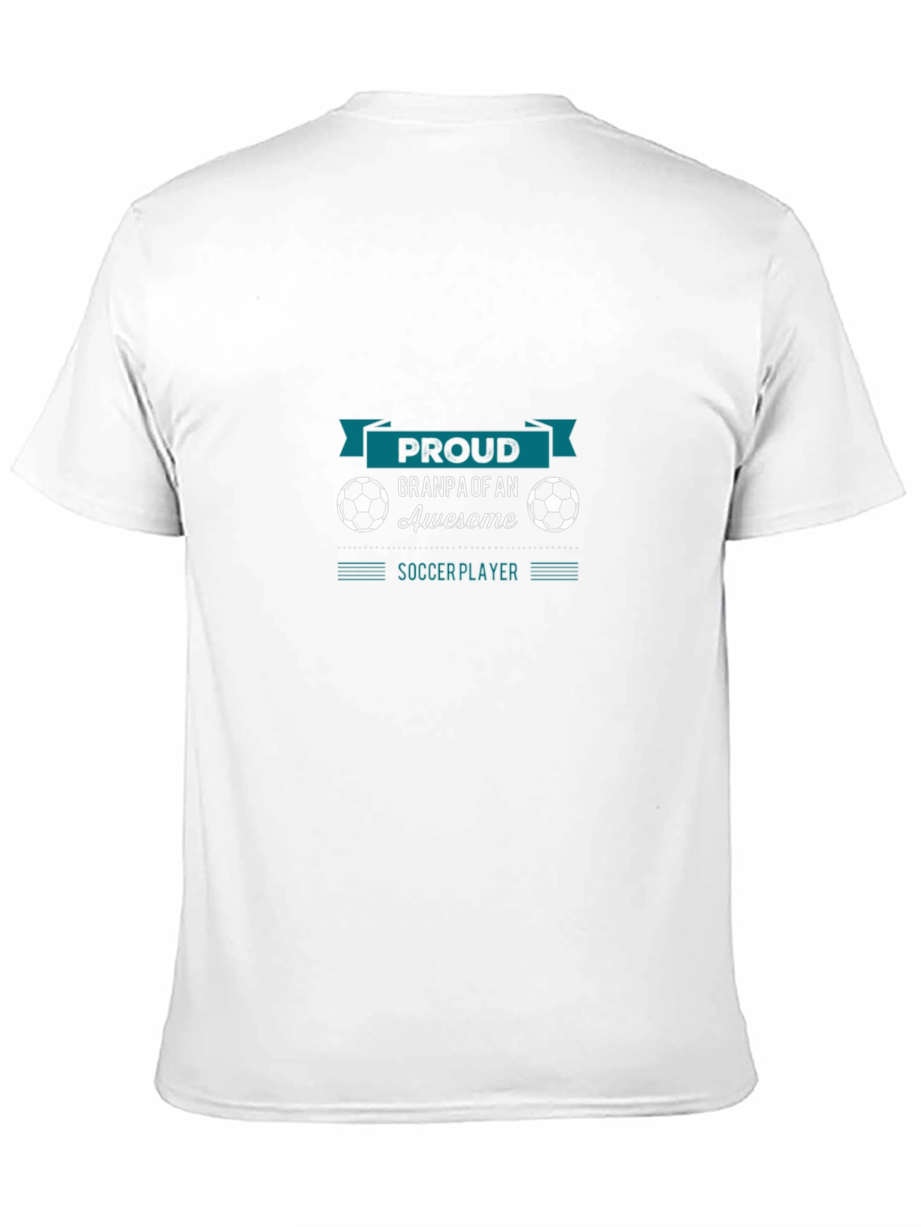 Proud Granpa Soccer Player Black T-Shirt