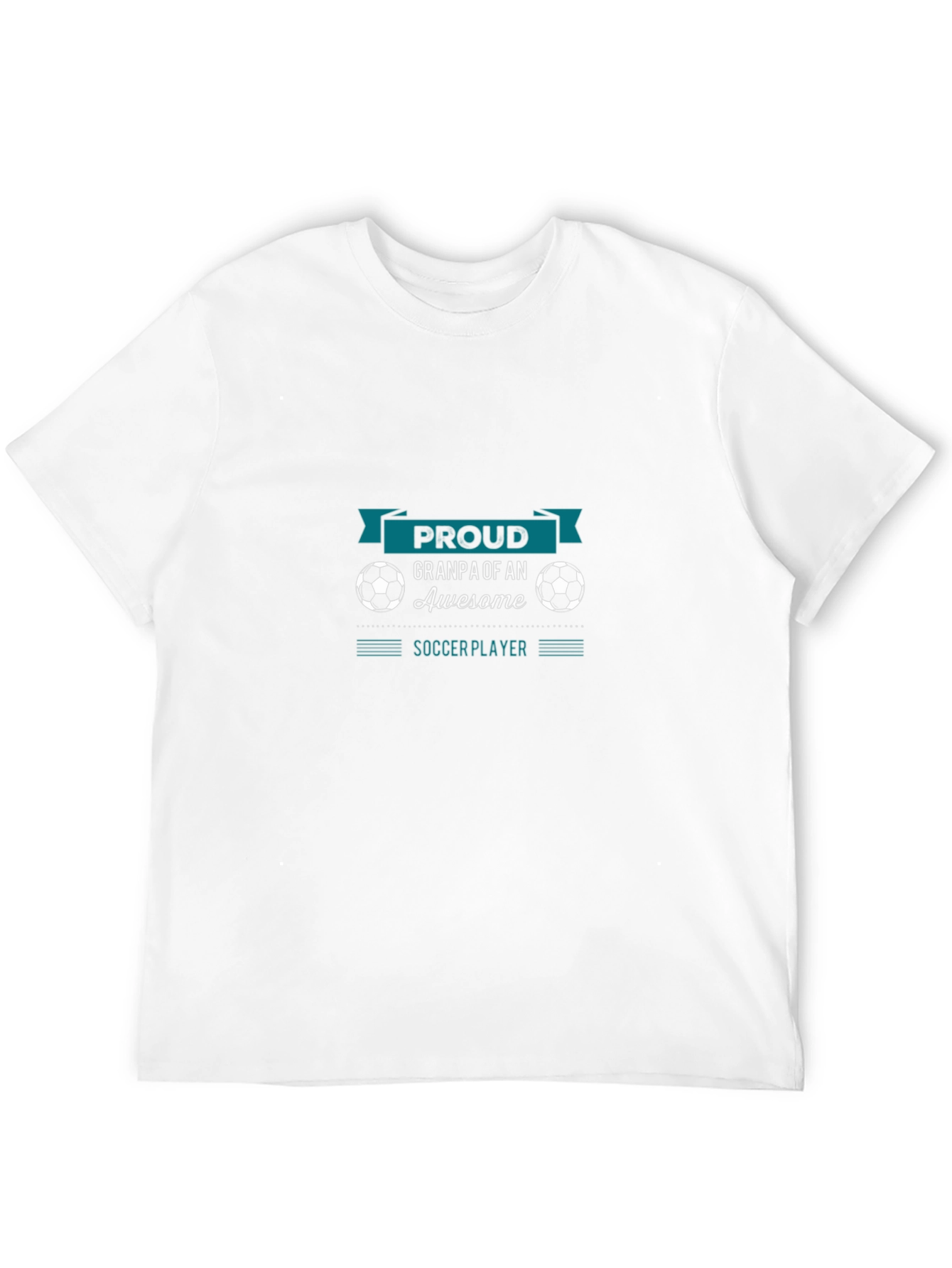 Proud Granpa Soccer Player Black T-Shirt