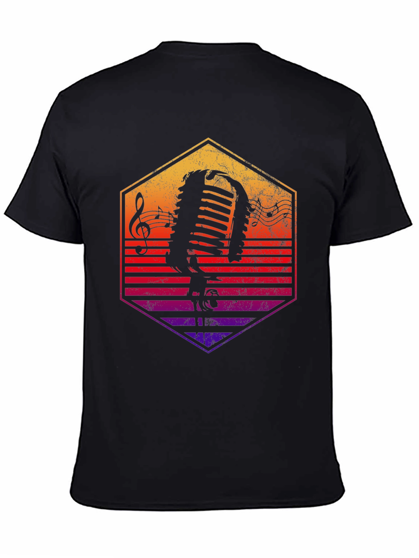 Retro Microphone Graphic T-Shirt - Music Lover Tee