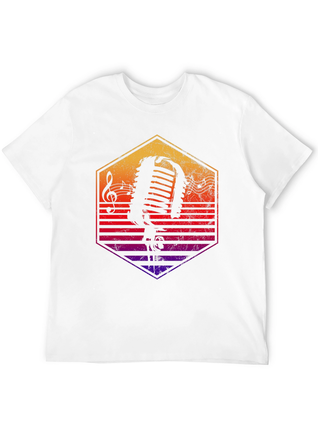 Retro Microphone Graphic T-Shirt - Music Lover Tee
