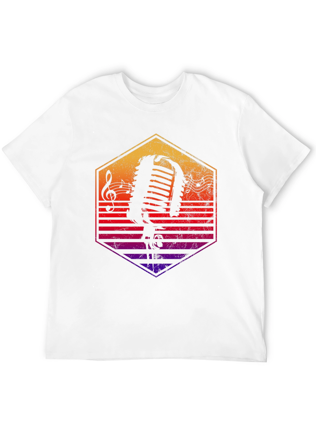 Retro Microphone Graphic T-Shirt - Music Lover Tee