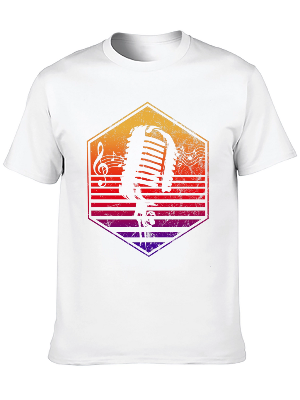 Retro Microphone Graphic T-Shirt - Music Lover Tee