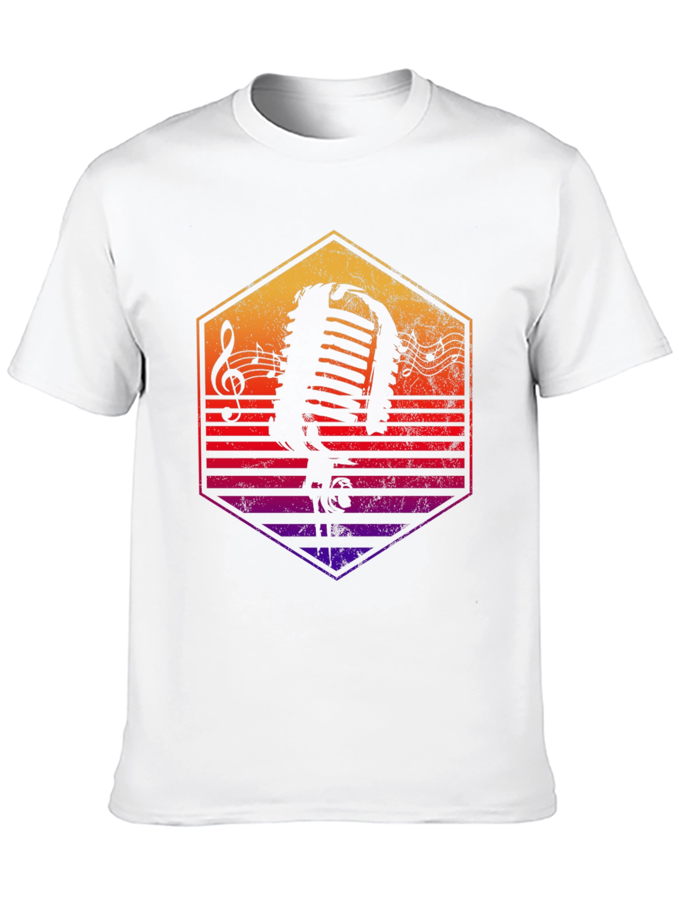 Retro Microphone Graphic T-Shirt - Music Lover Tee