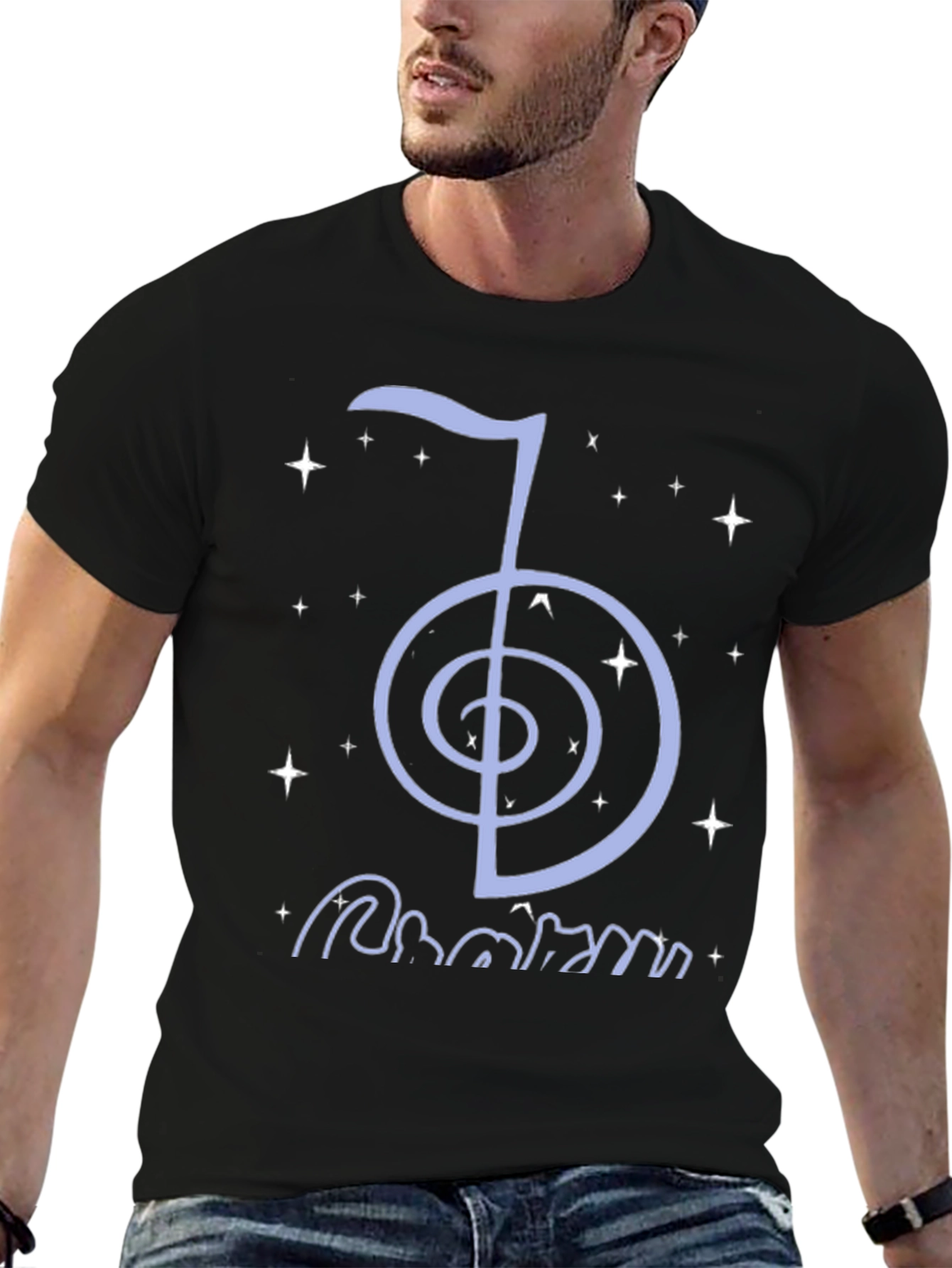 Reiki Symbol T-Shirt - Black Cotton Spiritual Tee