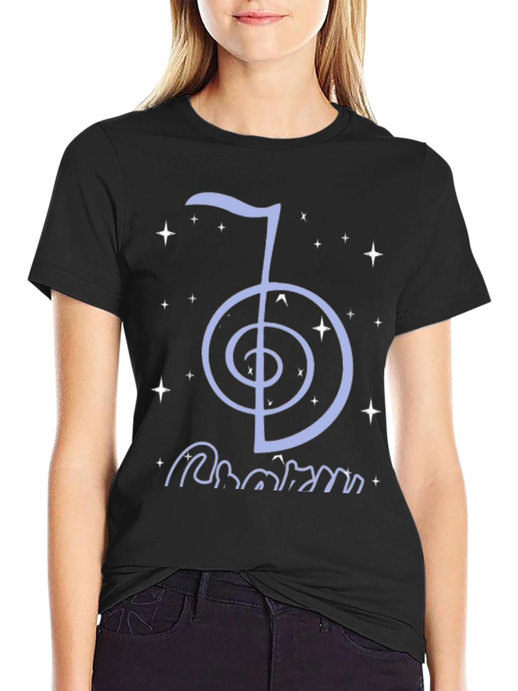Reiki Symbol T-Shirt - Black Cotton Spiritual Tee