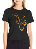 Saxophone Graphic Tee - Music Lovers T-Shirt