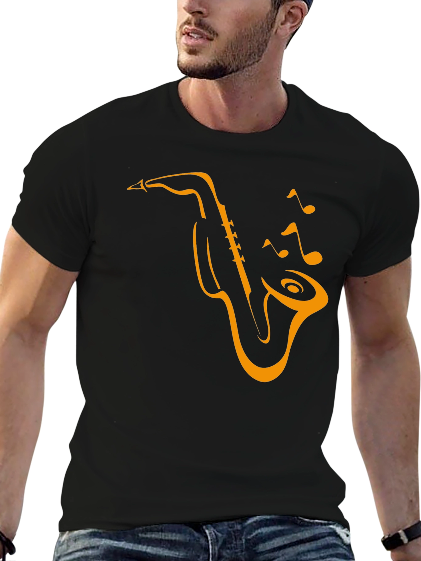 Saxophone Graphic Tee - Music Lovers T-Shirt