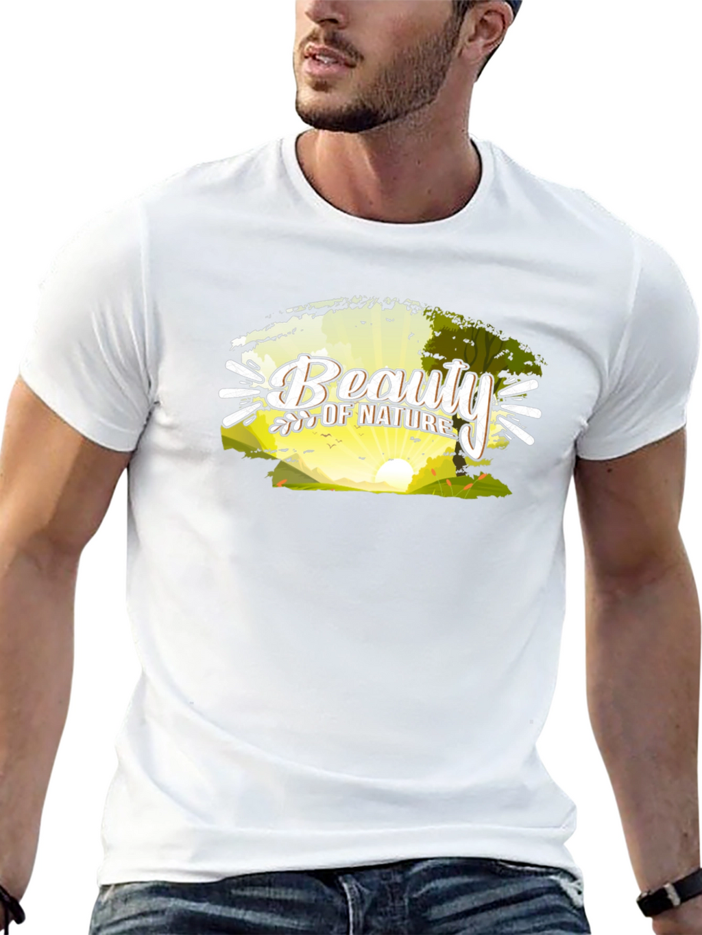 Beauty of Nature Graphic Black Tee
