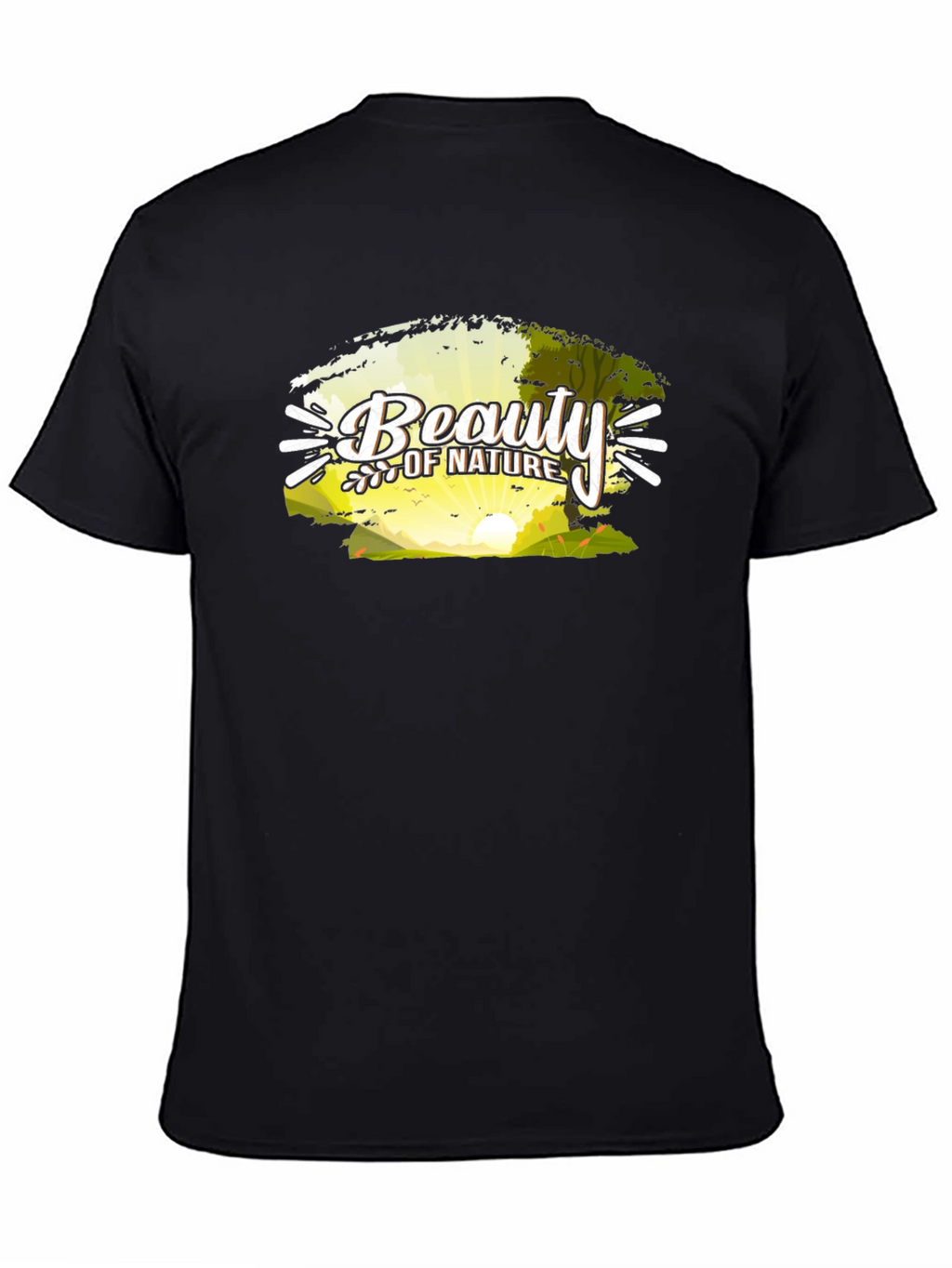 Beauty of Nature Graphic Black Tee