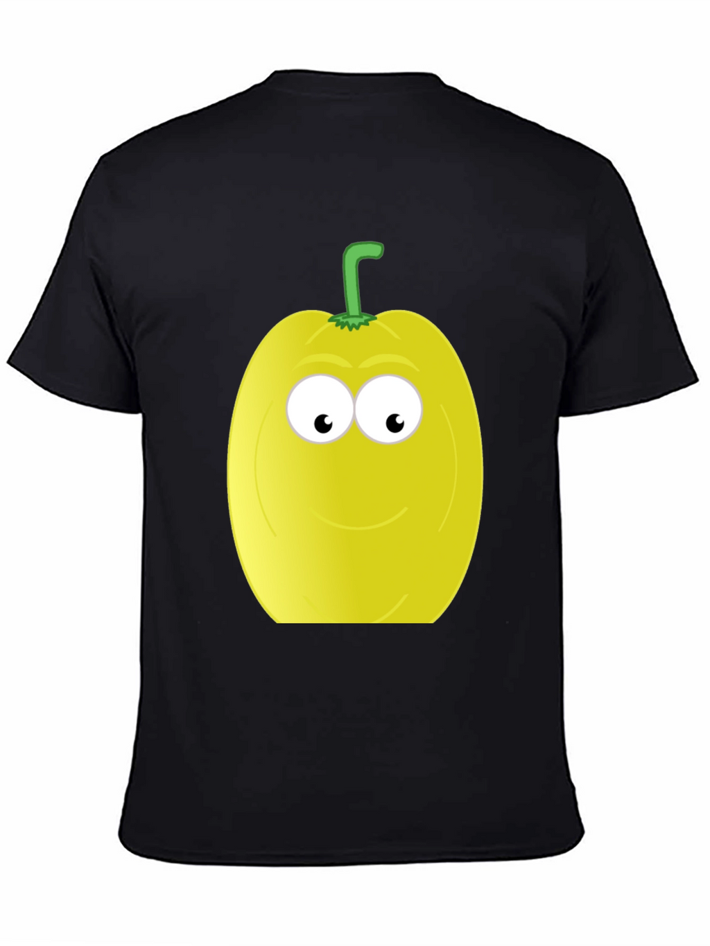 Funny Fruit Face T-Shirt - Black Cotton Tee