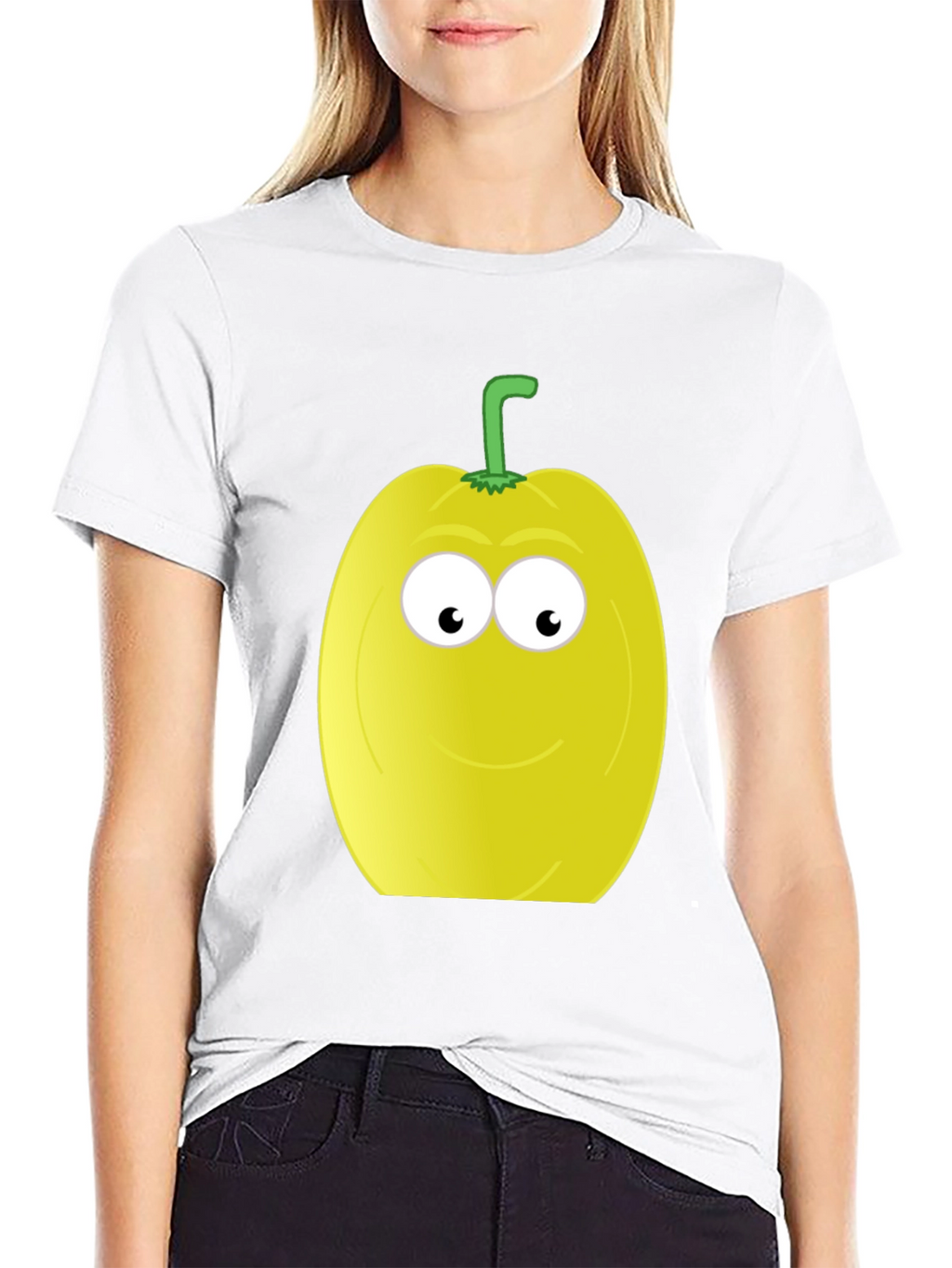 Funny Fruit Face T-Shirt - Black Cotton Tee
