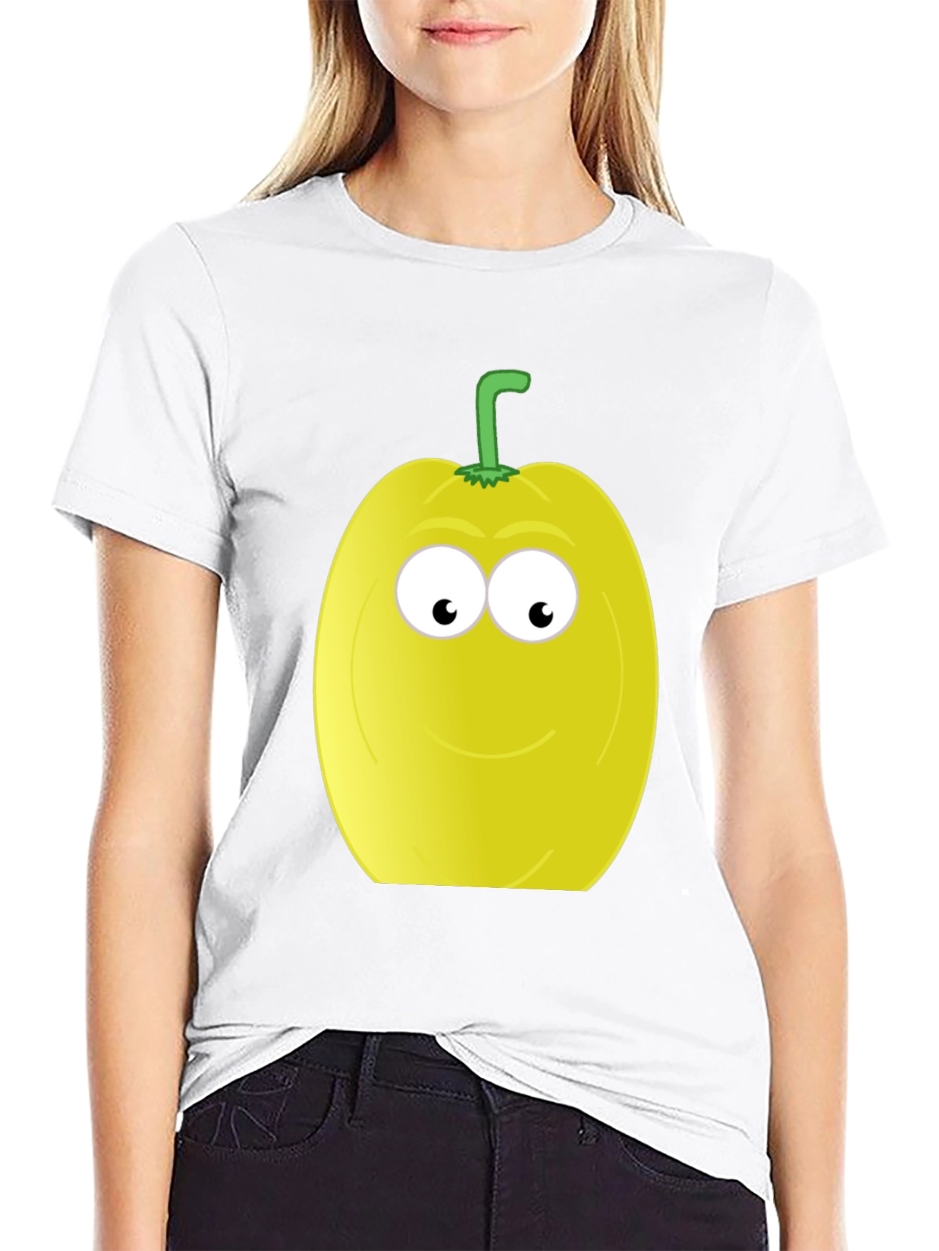 Funny Fruit Face T-Shirt - Black Cotton Tee