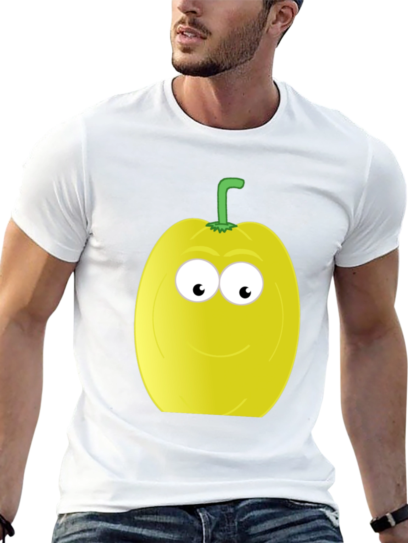 Funny Fruit Face T-Shirt - Black Cotton Tee