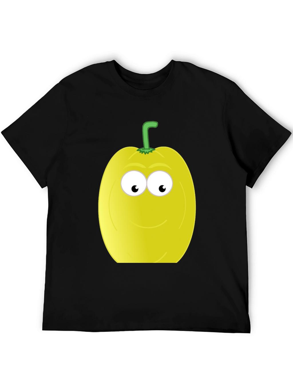 Funny Fruit Face T-Shirt - Black Cotton Tee