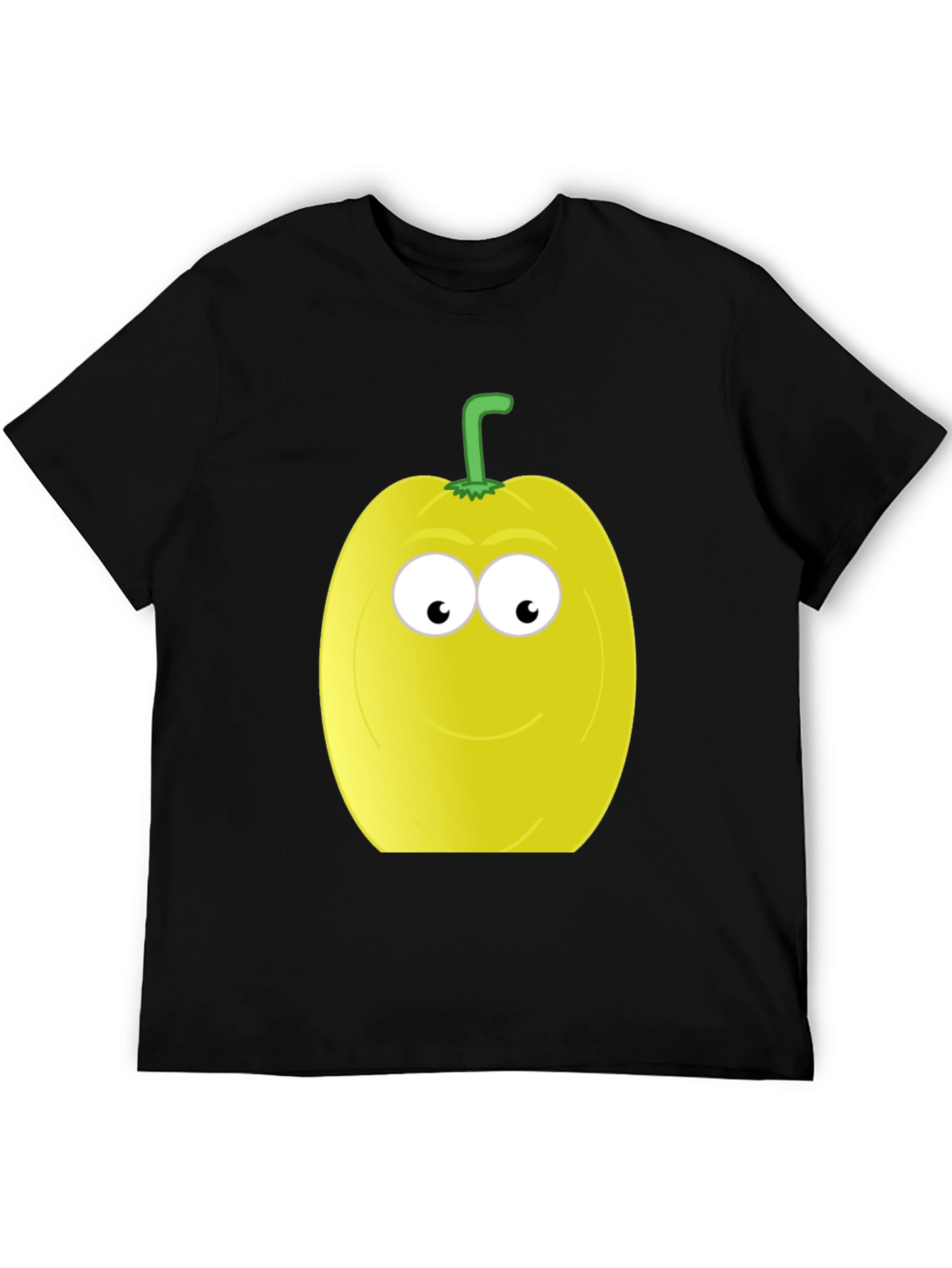 Funny Fruit Face T-Shirt - Black Cotton Tee