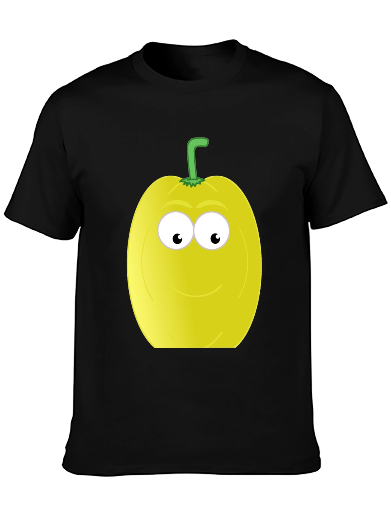 Funny Fruit Face T-Shirt - Black Cotton Tee
