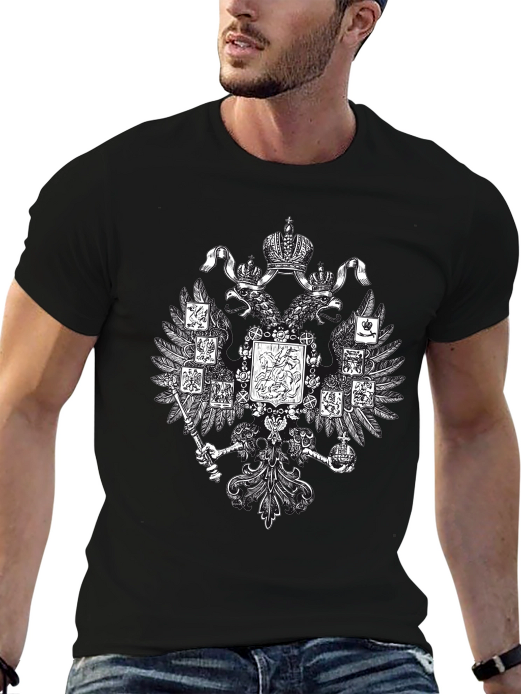 Imperial Eagle Graphic T-Shirt - Black
