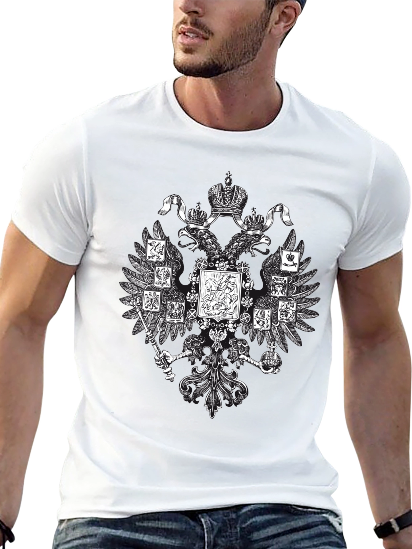 Imperial Eagle Graphic T-Shirt - Black