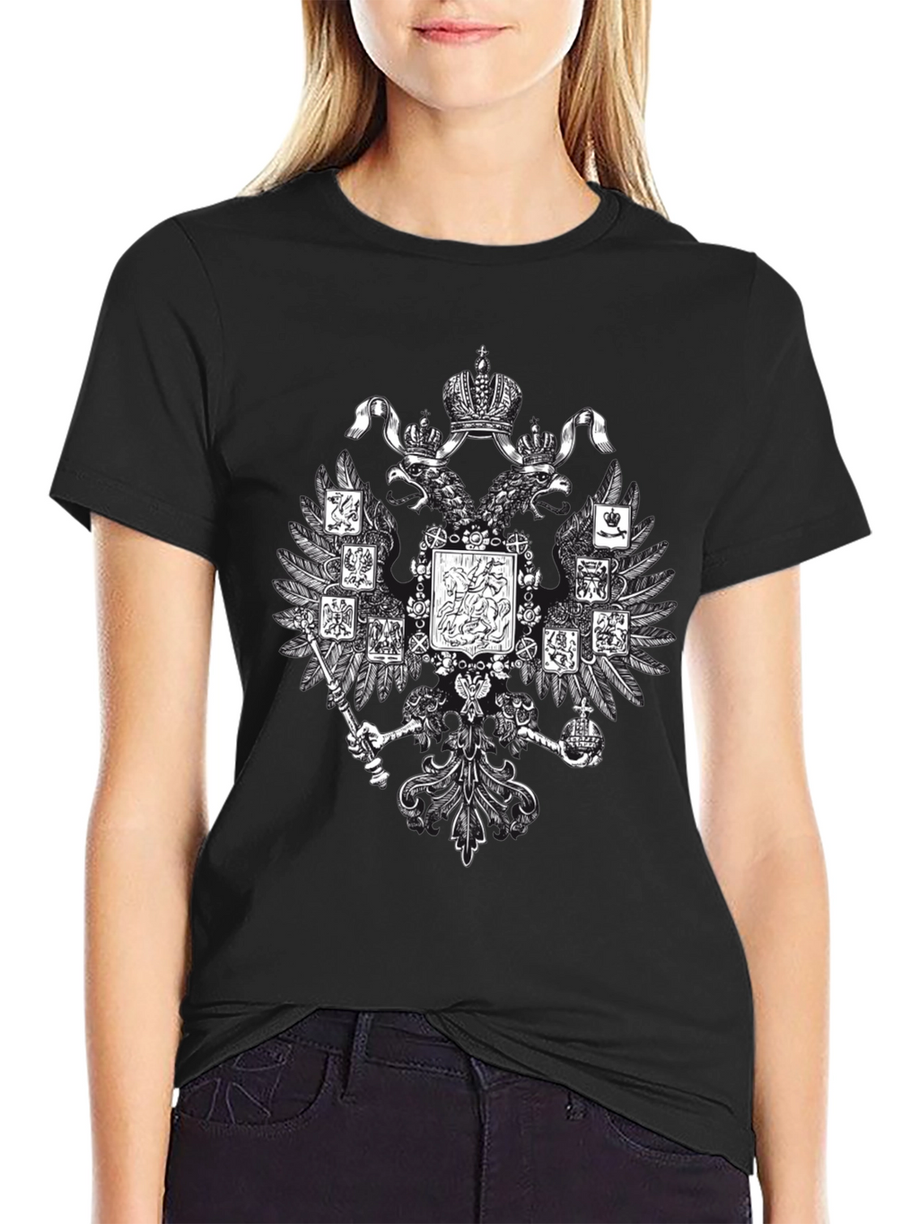 Imperial Eagle Graphic T-Shirt - Black