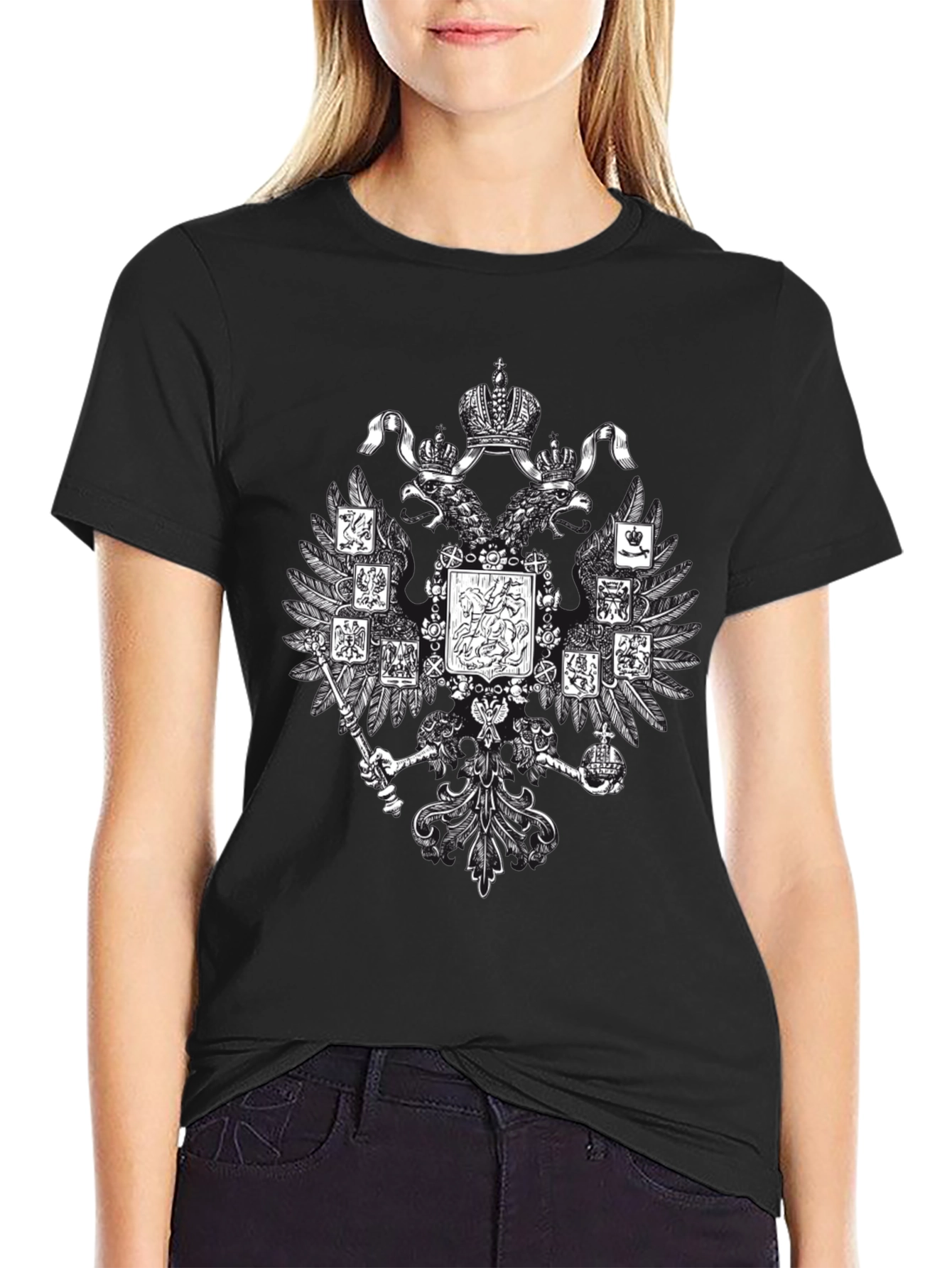 Imperial Eagle Graphic T-Shirt - Black
