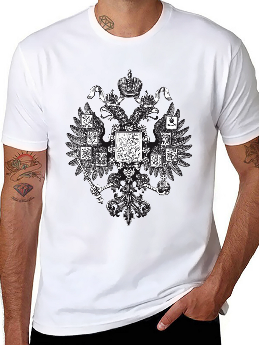 Imperial Eagle Graphic T-Shirt - Black
