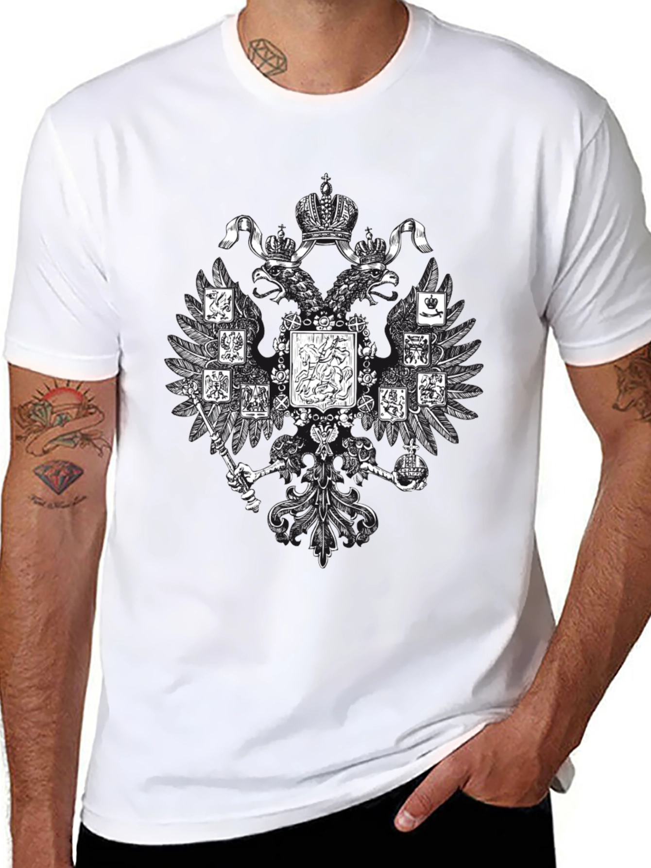 Imperial Eagle Graphic T-Shirt - Black