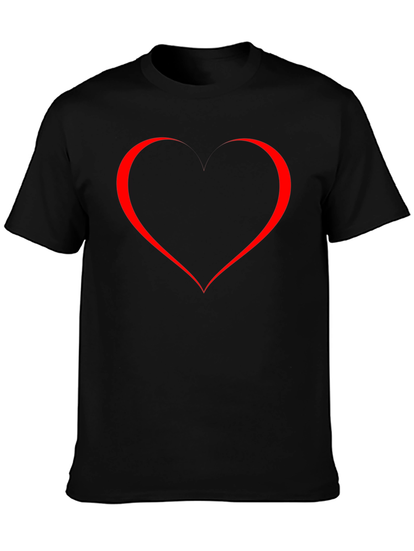 Heart Graphic Black T-Shirt - Stylish & Trendy