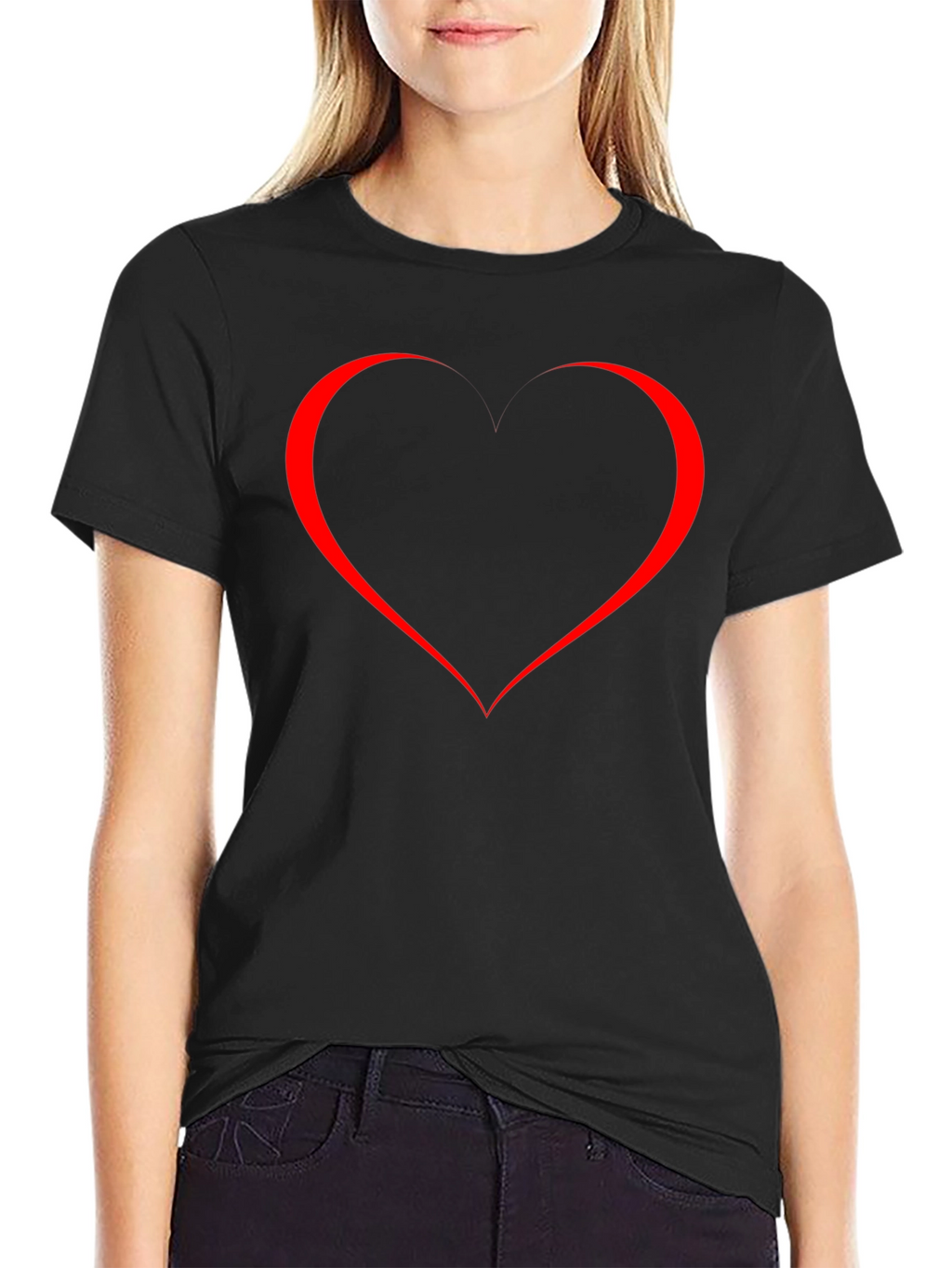 Heart Graphic Black T-Shirt - Stylish & Trendy