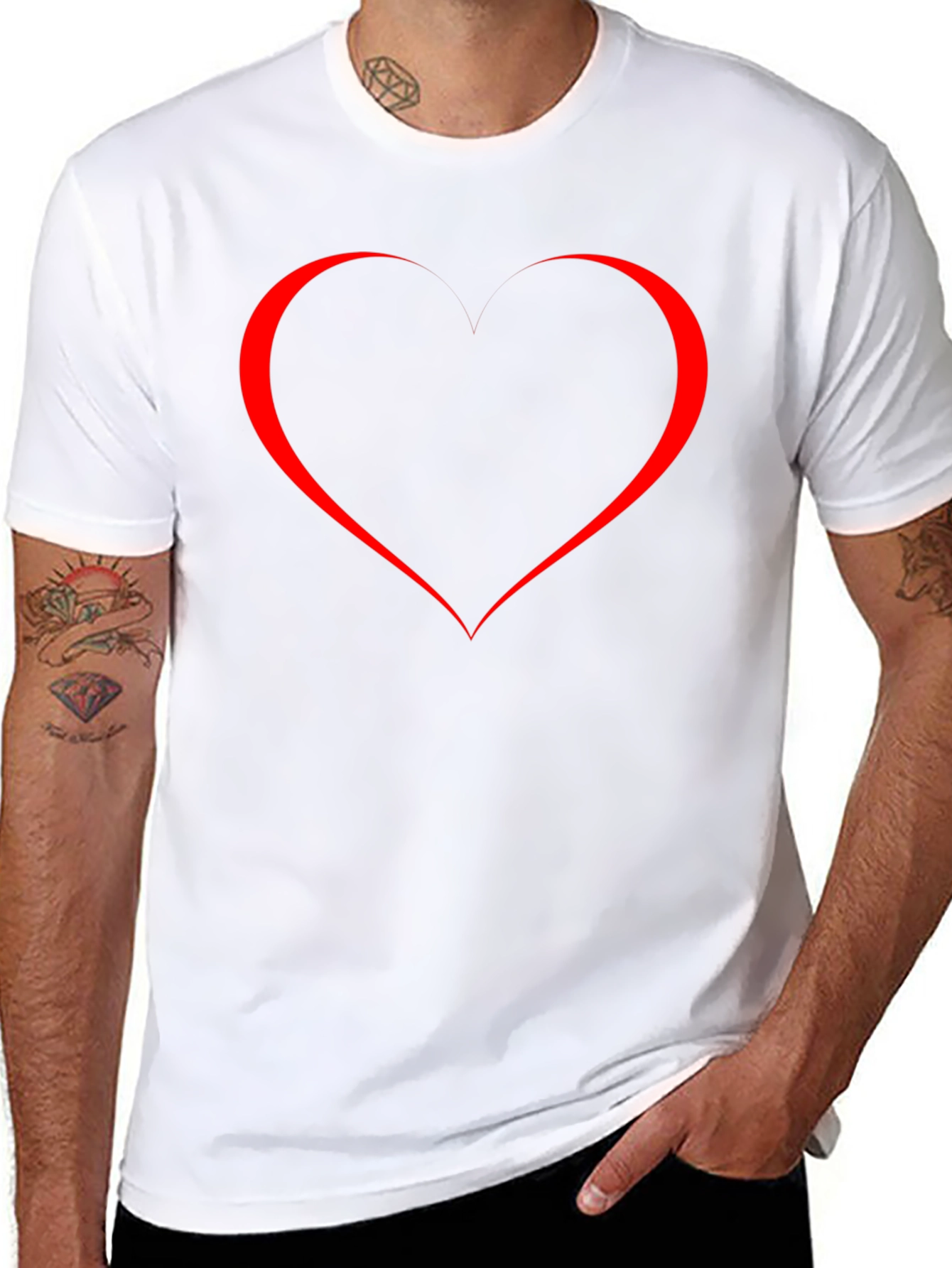 Heart Graphic Black T-Shirt - Stylish & Trendy